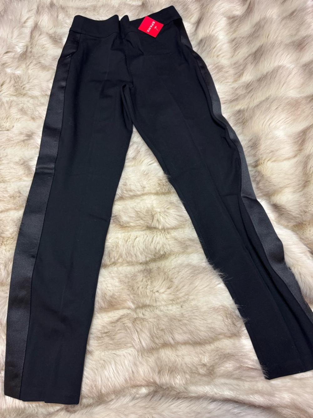 SPANX Classic Black Pants with Satin Tape